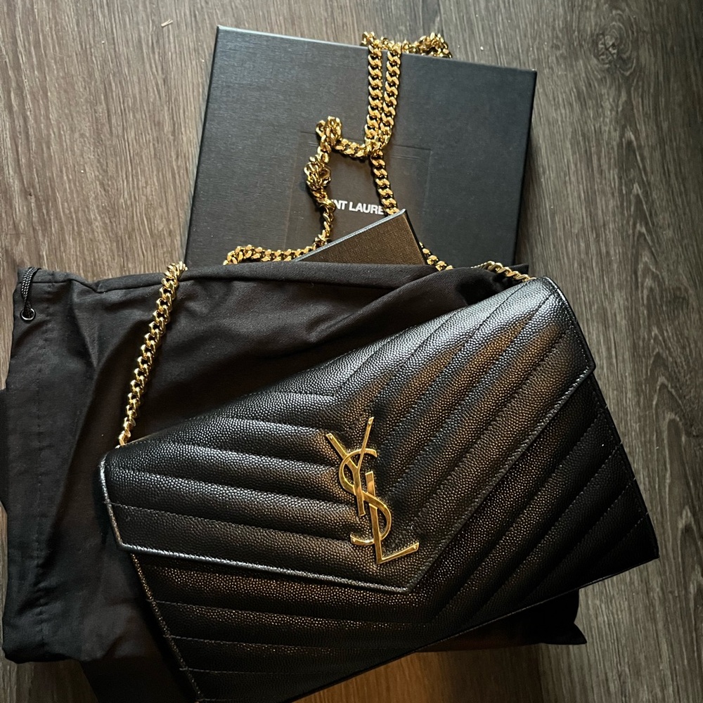 Saint Laurent Black Quilted Leather Bag - Picture 5 of 12